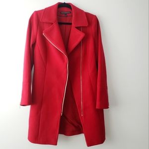 WHBM | Red Trench Coat Fall Winter Small White House Black Market *SEE NOTE*